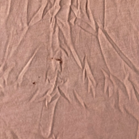 Women aerie short sleeve shirt top burnt light orange stacked distressed hem s - Picture 2 of 6